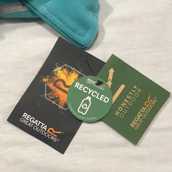 Regatta Womens Micro Fleece Size 12 Lightweight Pullover Turquoise 1/4 Zip Gorp - Picture 12 of 15